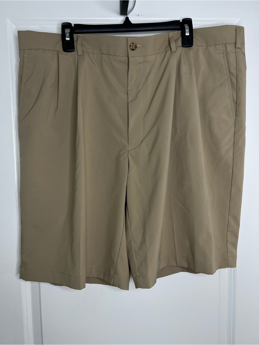 PRO TOUR Mens Golf Shorts Size 42 Khaki Tan Coolplay Performance Lightweight